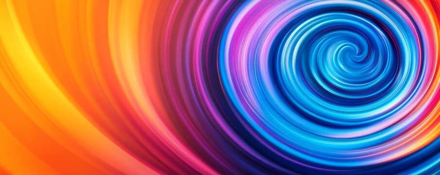 Abstract Swirl Orange to Blue Gradient, Circular Motion,colorful ,dynamic