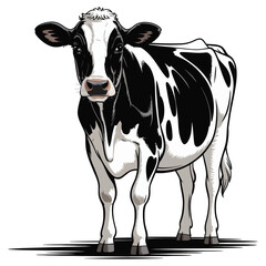 cow on a white background