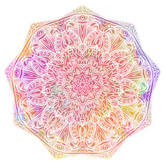 vector abstract pattern Mandala art. Clipart isolated on white background