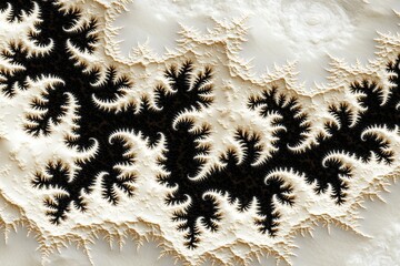 Abstract Liquid Forming Intricate Fractal Patterns