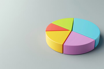 3D pie chart aimed at analyzing the business situation
