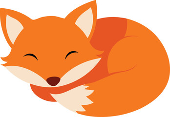 Obraz premium red fox cartoon