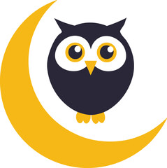 owl on a black background