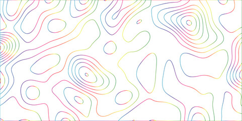 Abstract topographic contours map background, wave paper curved reliefs abstract background. geographic line map Modern design with topographic wavy pattern design for poster. vector illustration.	