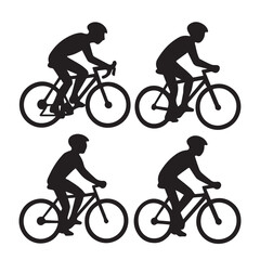 Obraz premium Cyclists chase the leader of the race