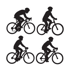 Fototapeta premium Cyclists chase the leader of the race