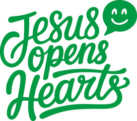 Fototapeta premium Jesus Opens Hearts.