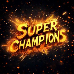 Gold text effect graphic design.