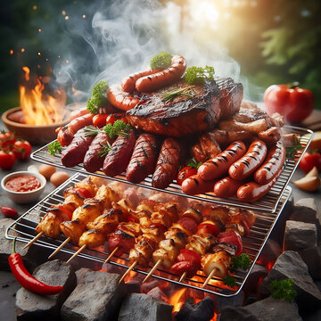 Imagens de churrasco na brasa