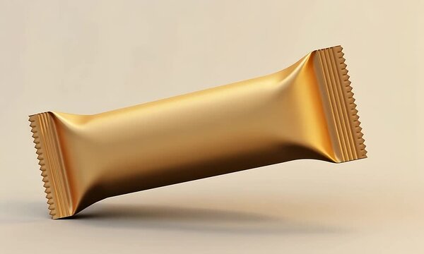 Gold Snack Bar Packaging Mockup: Elegant and Premium Design