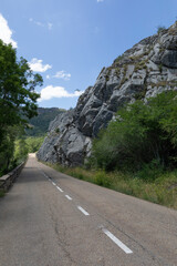 LE-315 Highway in the Vegacervera Gorges in Leon, Spain