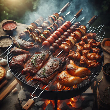 Imagens de churrasco na brasa