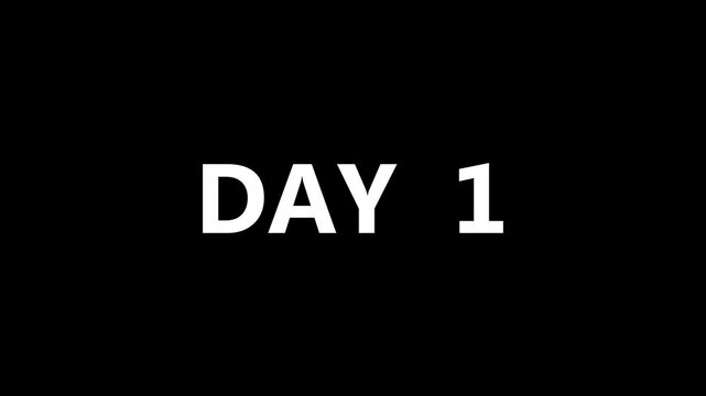 1days left neon text animation 4K