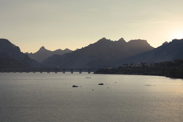 Ria&ntilde;o and the Ria&ntilde;o reservoir at dusk