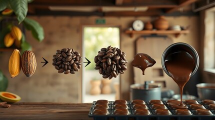 The journey of chocolate from bean to chocolate