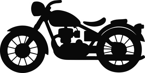 Fototapeta premium Cruising Bike Silhouette Vector Art