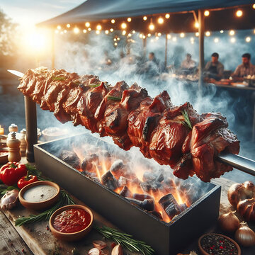 Imagens de churrasco na brasa