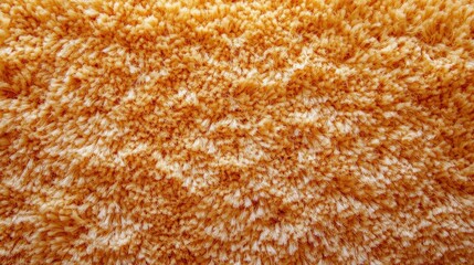 Close-up view of a shaggy orange carpet texture, ideal for backgrounds.