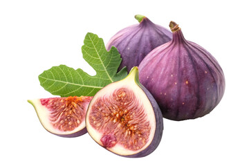 Fresh and Juicy Figs isolated on white background. Fresh fruit illustration on white