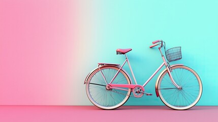 Fototapeta premium Pastel Bicycle Photography, Pastel Bicycle Photography, Pastel Bicycle Photography for Minimal Lifestyle and Modern Design Background