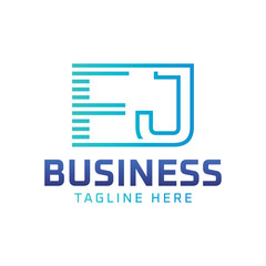 FJ Logo Design. Sleek Modern Letter FJ Logo for Business