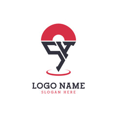 SH Location Icon Design. Modern SH Pinpoint Logo for Navigation, Map Apps, and Location Based Businesses