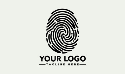 Abstract fingerprint pattern composed with digital distortion elements symbolizing biometric identity and data security. Technology concept
