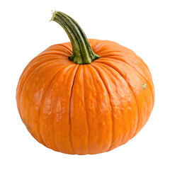 Obraz premium A whole single pumpkin isolated on a transparent background