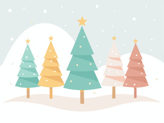 Christmas Trees in a Winter Wonderland