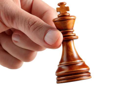 chess pieces on white background