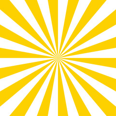 Minimal sunny sunset spotlight gradient banner for poster and cartoons background. Spiral radial striped backdrop design. Sunbeam sunrise burst illustration with spiral sunray and striped pattern