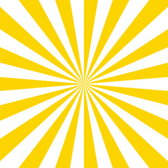 Minimal sunny sunset spotlight gradient banner for poster and cartoons background. Spiral radial striped backdrop design. Sunbeam sunrise burst illustration with spiral sunray and striped pattern