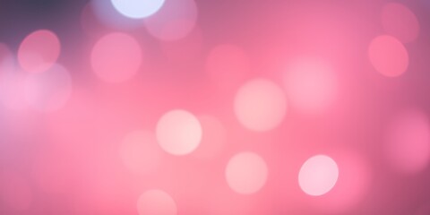 Abstract blurred background featuring soft pink hues and circular bokeh light formations present