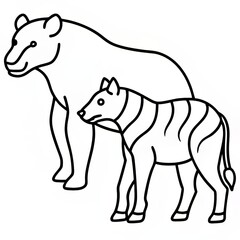 Obraz premium Wild Animal Outlines - Andrewsarchus
