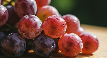 A photo of fresh grapes from the garden.