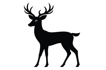 deer silhouette vector illustration