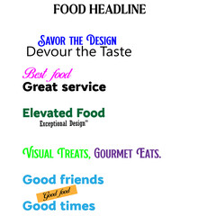 Food Headline Design