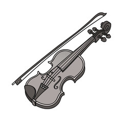 Obraz premium Vector Illustration of Musical Instrument Violin.