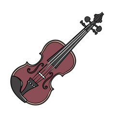 Fototapeta premium Vector Illustration of Musical Instrument Violin.