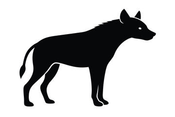 black silhouette of a wolf