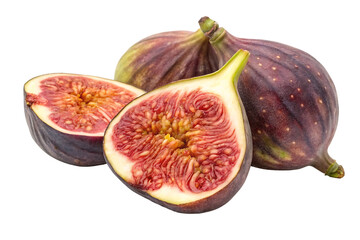Fresh and Juicy Figs isolated on white background. Fresh fruit illustration on white