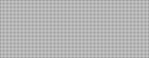 Regular dotted grid, pattern, black polka dot halftone grid on white background