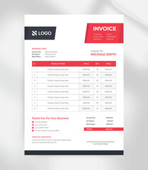 Professional Multi Item Invoice Template  Corporate A4 Billing Design