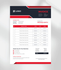 Modern Invoice Template  Editable Corporate Billing Design in A4 Size