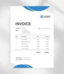 Modern A4 Invoice Template  Clean and Editable Business Bill Design