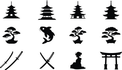 Japan, Culture, Traditional, Temple, Samurai - Asian Art Icons