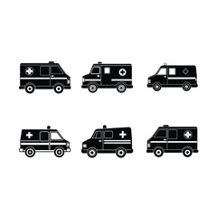 Fototapeta premium Modern Clean Beautiful nice Ambulance Editable icon vector design 