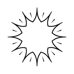 sunburst sparkle ray elements hand drawn