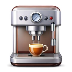 Espresso Machine Brewing Coffee