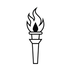 torch flame vector illustration olympic symbol
